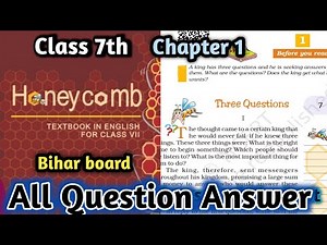 Three Question Class 7 Question Answer | Class 7 English Chapter 1 Question Answer Bihar Board