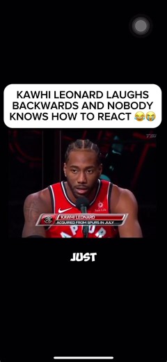 KAWHI LEONARD LAUGHS BACKWARDS AND NOBODY KNOWS HOW TO REACT 😂😭 #KawhiLeonard #NBA