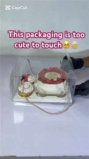 Beautiful Bento Cake Box with 2 Cupcakes 😍| Satisfying Cake Packaging🥰