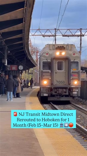 Morristown Media®️ on Instagram: "NJ TRANSIT is warning riders about major temporary service changes tied to Amtrak’s Portal Bridge “cutover” work, running from Feb. 15 through Mar. 15. During that period, expect modified train schedules (including earlier departures), reduced service frequency on some segments, longer travel times, and some train consolidations/cancellations. A big impact is for Midtown Direct service, which NJ TRANSIT says will be diverted to Hoboken during the cutover. Midtow
