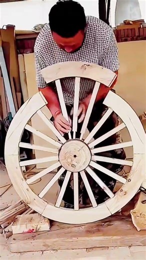 wooden wheel assembly techniques #shorts