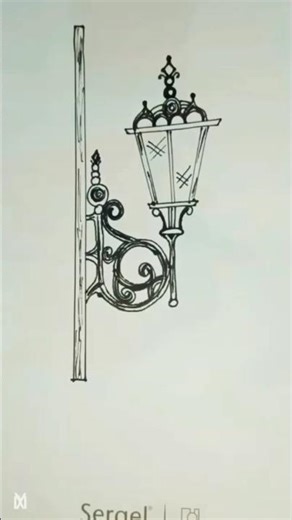 lamppost light art #bollpenart #art #drawing #lamppost #drawingtutorial