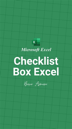 Bowo | Excel Enthusiast on Instagram: "Cara membuat check box di Excel dan menghitung total pembayaran."