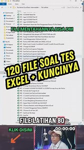 Mau 120 File Latihan Mentahan Tes Admin Excel lengkap dengan Kunci Jawaban Rumus dan Video pembahasannya? Langsung DM ya! 🔥🔥 #belajarkomputerdarinol #excel #belajarexcel | Belajar Komputer Dari Nol