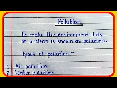 What is pollution | definition of pollution | types of pollution