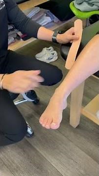 How to Tape a Lateral Ankle Sprain with KT Tape Step-by-Step PT Demo (Clifton PT) #shorts