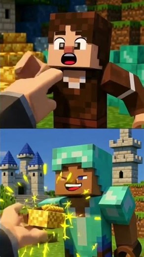 Traded 1 wheat…#Minecraft#MinecraftShorts#Villager#DiamondArmor#EpicTrading#GamingShorts #animation