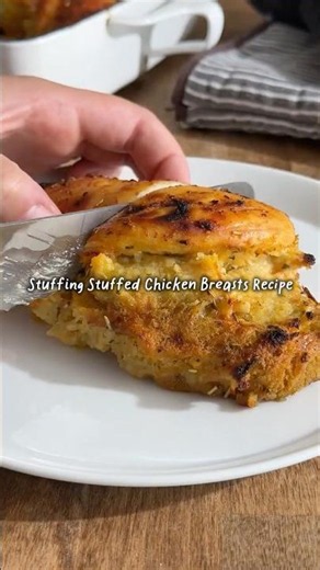 Stuffing Stuffed Chicken Breasts 🍽️ #stuffing #chickenrecipe #dinnerrecipe