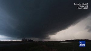 436K views · 2.1K reactions | Incredible video shows an ominous shelf cloud towering over southeast Kansas | The Weather Channel | Facebook