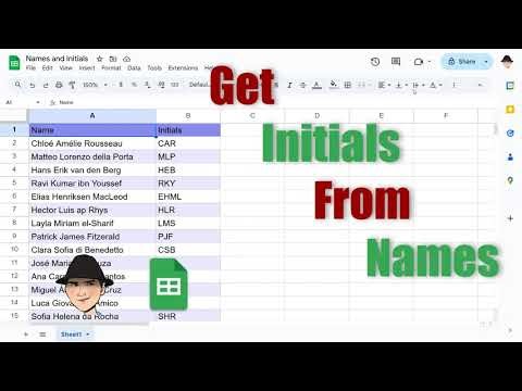 Get Initials from Names – Google Sheets Troubleshooting
