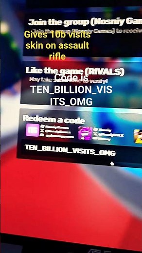 free rivals skin #viral #roblox #subscribe #skin #code #rivals 🥳🥳