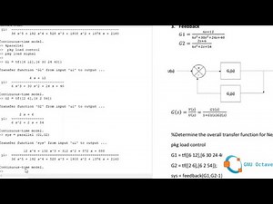 Step By Step Guide. Transfer Function -Process Control E.g 5 using Octave. Series,Parallel,Feedback