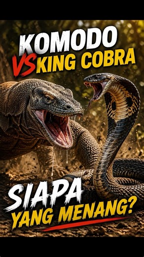 Komodo vs King Cobra… 1 Second Determines Life or Death #shorts