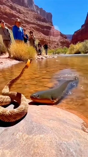 Rattlesnake vs electric eel Crowd Freezes as Two Deadly Creatures Face Off! 🤯🐍🤯 | strace graves