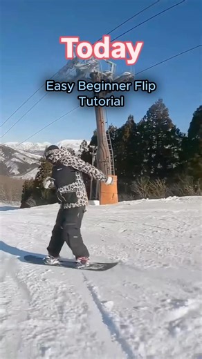 EASIEST Beginner Flip Tutorial #snowboarding #tutorial