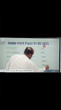 PPSC Junior Clerk Paper 01-06-2025 Solved || SPSC FPSC KPPSC NTS GK One Paper MCQs CSS Preparation