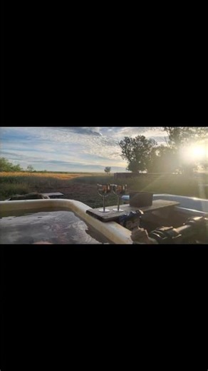 Outback Hot Tub - sunset at Dunblane Station, Barcaldine