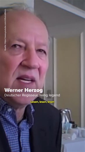 Chris Müller on Instagram: "Lesen, lesen, lesen 📖 #lesen #bildung #books #politik @wernerherzogofficial 📚 Bücher recs: Dienstags bei Morries Der Astronaut Stephen King (irgendwas davon) Ein Gentleman in Moskau Kitchen Confidential Piranesi Educated [Q1] Destatis: Menschen lesen 27 Min/Tag (2024) [Q2] OECD: 30% der US-Amerikaner auf Grundschul-Niveau [Q3] DIE ZEIT: Lesekrise an deutschen Unis (Mai 2025) [Q4] DIE ZEIT: “Wer schlecht liest, ist anfällig für Populismus” [Q5] James Marriott: “The d