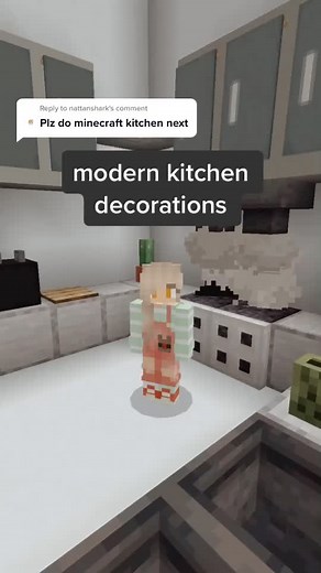 Charming Minecraft Kitchen Decorations: Modern, Smokey Stove, Smart Fridge!