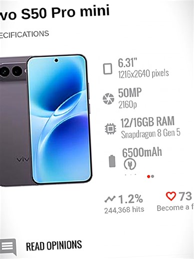 Vivo S50 Pro Mini & X300 FE #fyp #vivo