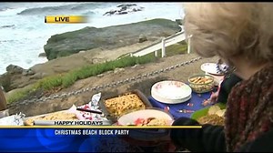 Christmas beach block party