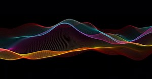 Dynamic Colorful Abstract Waveform Lines Loop Background