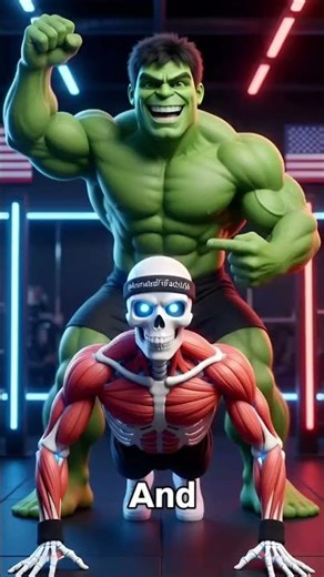 Can a Skeleton Do Push-Ups? 💀💪 (Giant Trainer Challenge) #fitness