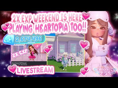 VIBING IN ROYALE HIGH AND HEARTOPIA 💌COME HANGOUT WITH ME💘 | #royalehighroblox #royalehigh