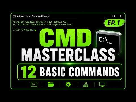 CMD Masterclass #1 | 12 Basic CMD Commands Every Beginner Should Know | Windows Command Prompt