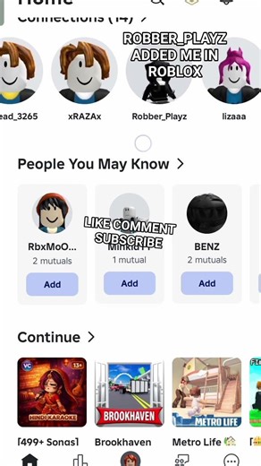 ROBBER_PLAYZ ADDED ME IN ROBLOX 🎉🥳🎊#shorts #viral #trending #roblox