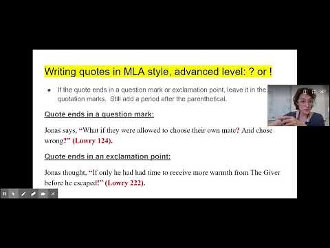 MLA Style Citations: Quotes that end in a ? or a !