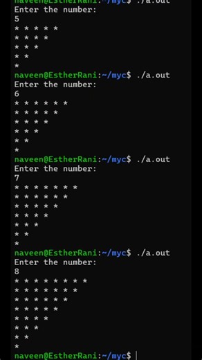 C Pattern Program in C Language 🔥 Reverse Star Triangle Pattern | Easy Nested Loop Logic #shorts