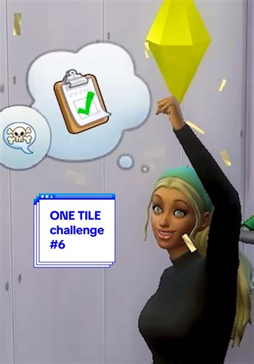 one tile challenge #sims4 #onetilechallenge #cozygaming #simschallenge | one tile challenge
