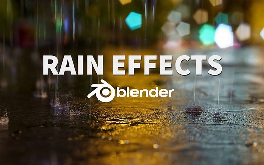 【CG场景】如何用Blender 28制作雨水滴溅的效果