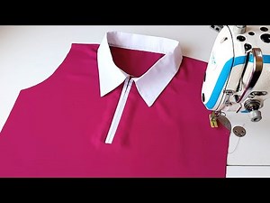 How to cut and sew shirt collar | Collar neck cutting and stitching very easy are here