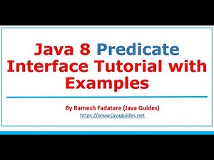 Java 8 Predicate Interface Tutorial with Examples | Lambda Expression