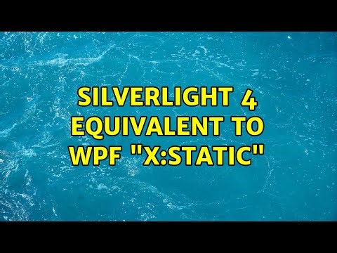 Silverlight 4 Equivalent to WPF "x:static" (2 Solutions!!)