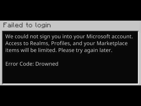 Fix Minecraft Error Code Drowned Failed To Login We Could Not Sign You In To Microsoft Account PC