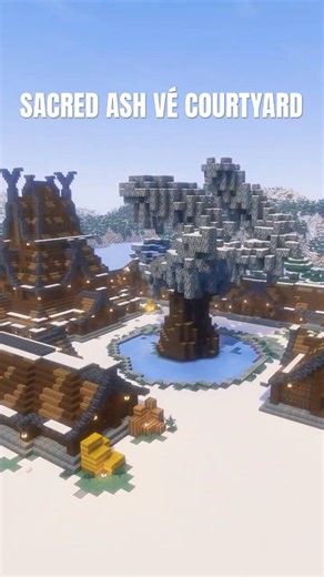 Minecraft Nordic Sacred Ash Vé Courtyard - Mythic World Tree Build #Minecraft #MinecraftBuild