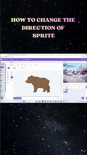 How to Change Sprite Direction in Scratch! 🐻 (Easy Tutorial) #shorts