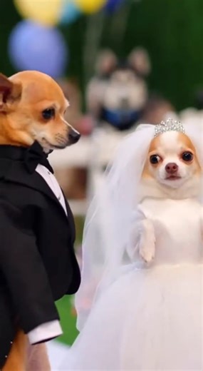 They Actually Got Married 😭🐶#funny #wedding #short