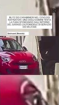Tenta la fuga dai carabinieri sfondando dall'interno un garage con l'automobile