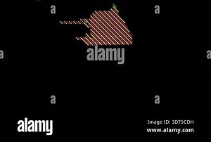 Technology Animation Showing Diagonal Formation of South Korea Map Stock Video Footage - Alamy