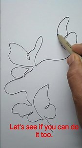 Easy One Line Drawing for Beginners - Beautiful Butterflies#One Line Art#Continuous Line Drawing