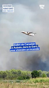 Incendie dans le Gard: les Canadair défilent à Aubais, pour éteindre les flammes | BFMTV