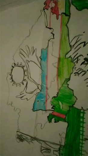 Kazakhstan flag drawing in my map #china #art #drawing #쩐다 #india #countryballs