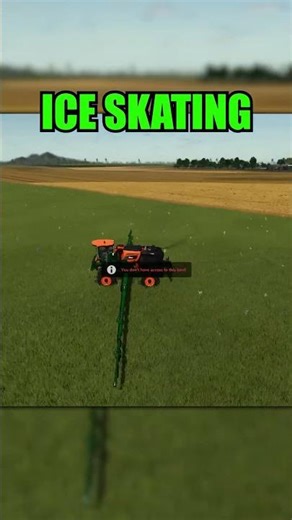 Ice Skating Tractor Noob vs Skilled Farmer #FarmingSimulator #Funny