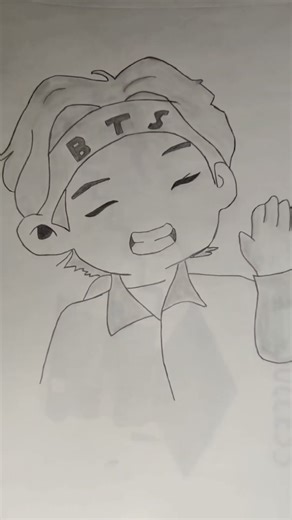 How to Draw Tiny Tan kim taehyung drawing - BTS V drawing / Pencil sketch/BTS drawing / BTS Army