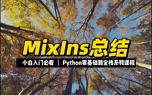MixIns总结 - 《Python零基础到全栈系列》