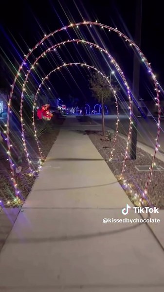 Christmas light arches. Neighborhood christmas goals #Arch ##Christmas...